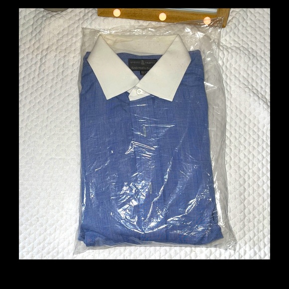 Robert Talbott Gentleman’s Corner Shirt 16.5 34 Blue Contrast Collar